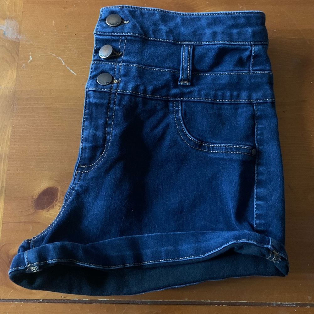 Refuge Mid Waist Jean Shorts
